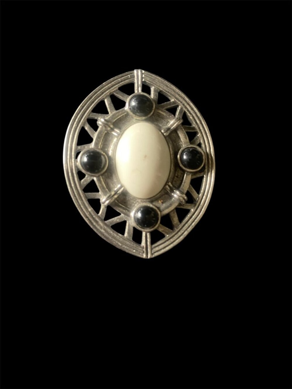 Vintage silver-tone brooch